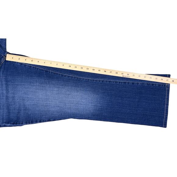 Levi's 515 Mid-Rise Bootcut Dark Wash Jeans Size 14 (34X28) - Picture 3 of 6